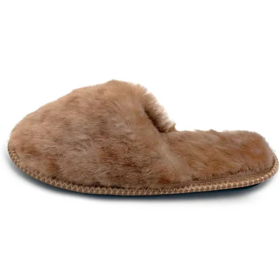 Тапочки из овчины коричневые