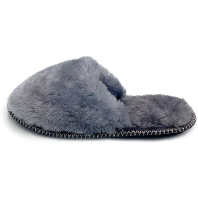 Тапочки из овчины серые 
