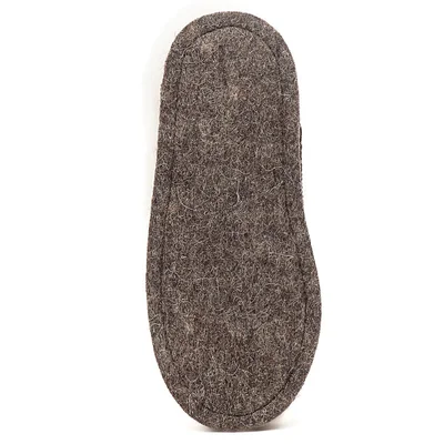 Чуни белые из овечьей шерсти на войлочной подошве