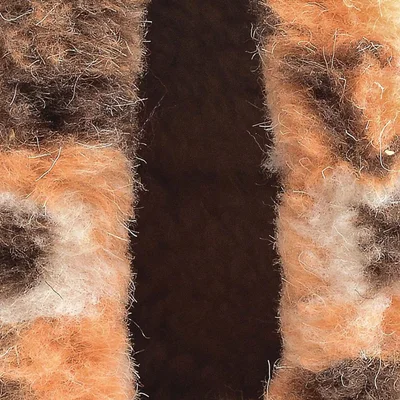 Чуни из овечьей шерсти пестрые на войлочной подошве