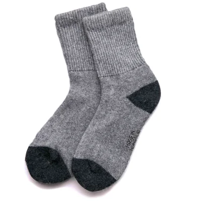 Носки серые взрослые из овечьей шерсти