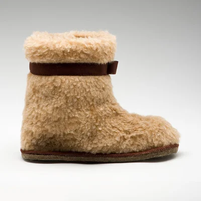 Сапожки из овечьей шерсти «Капучино» на войлочной подошве