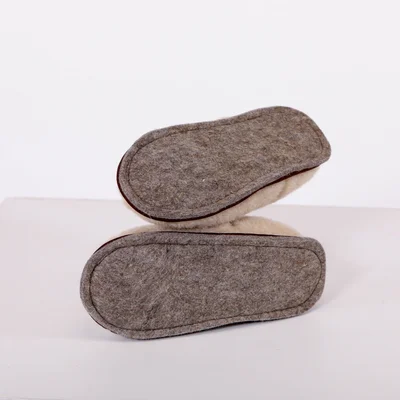 Полуботы меховые цвет "Карамель"