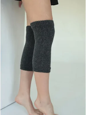 Наколенники темно-серые короткие из монгольской шерсти