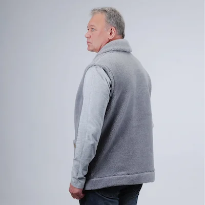 Жилет из овечьей шерсти домашний "Серый"